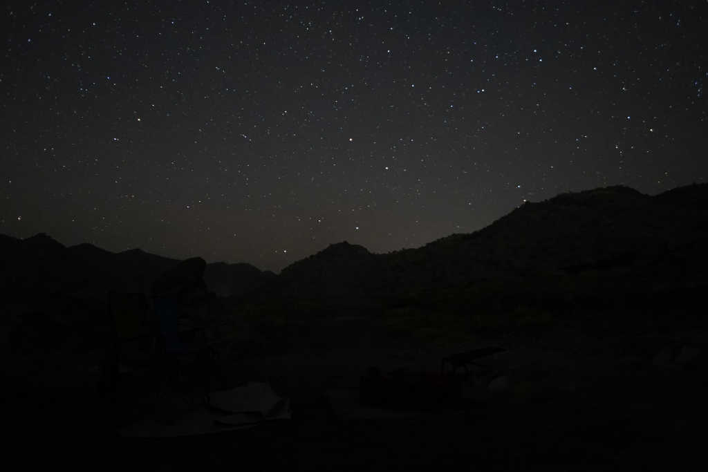 Mountain Silhouette Under the Stars